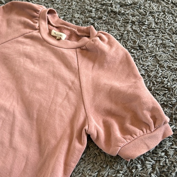 Madewell Puff-Sleeve Sweatshirt Tee Dusty Rose Size XXS - Picture 7 of 11